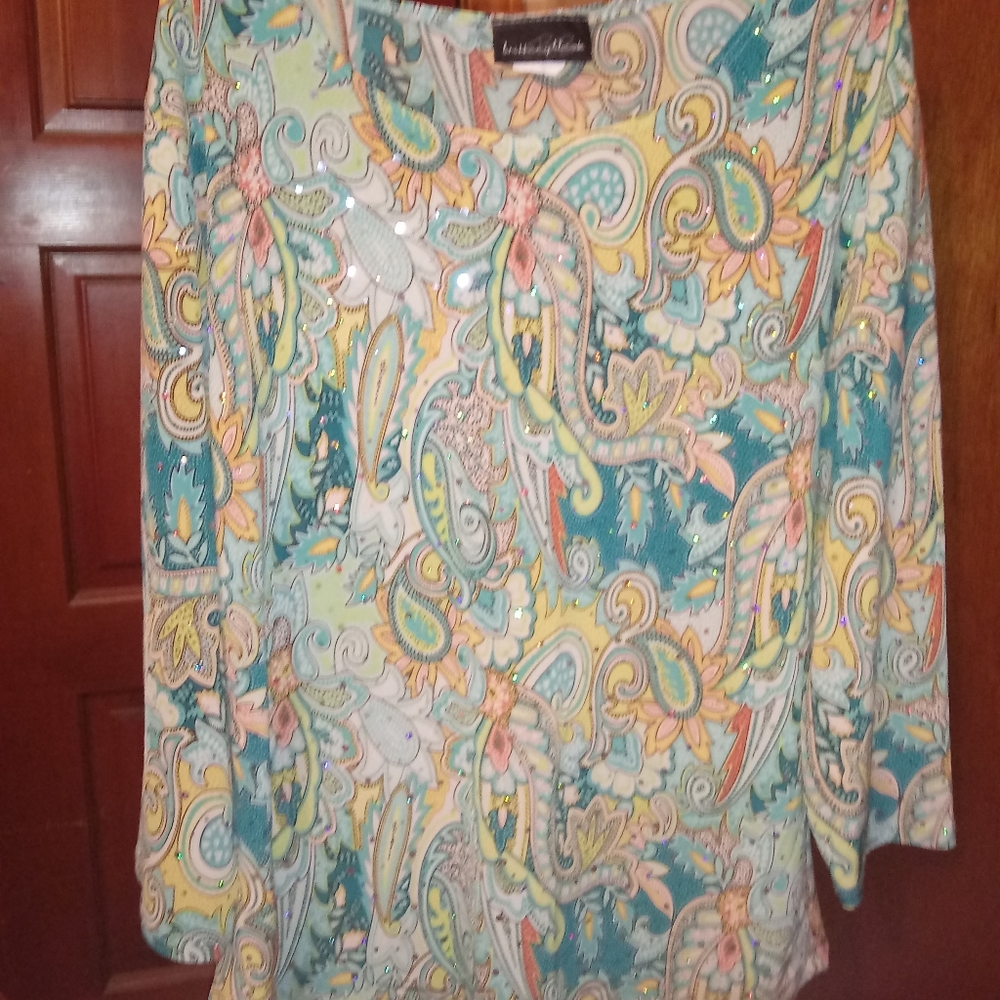 Brittany Black Multi-colored Long Sleeved Shirt